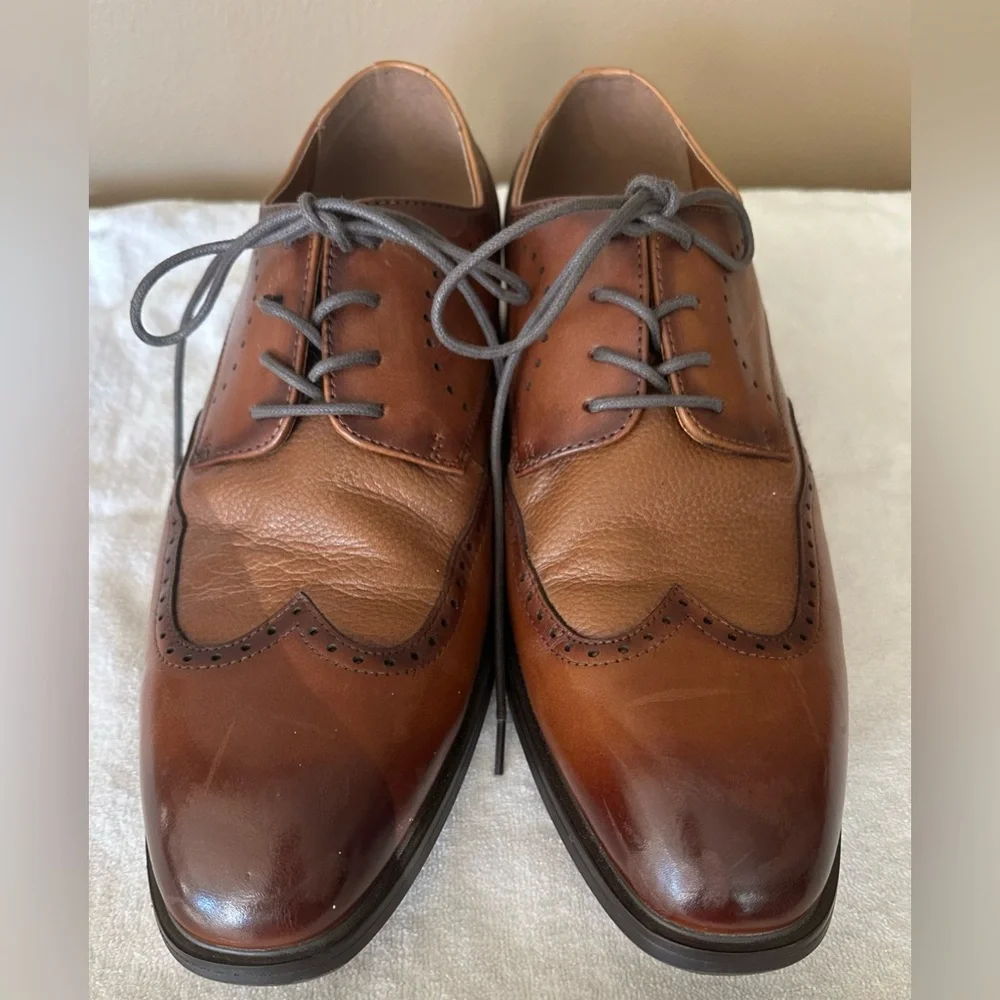Nordstrom Rack Men’s ‎ Brown Leather Oxford Shoes - Size 10